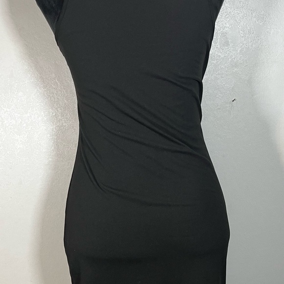 Black Sleeveless Halter Mini Dress - Picture 5 of 5